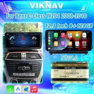 China Viknav 12.3 Inch Android Auto Met Scherm Multimedia Speler Voor Mercedes Benz C Klasse W204 2008-2010 GPS 2Din NTG4.0 Te koop