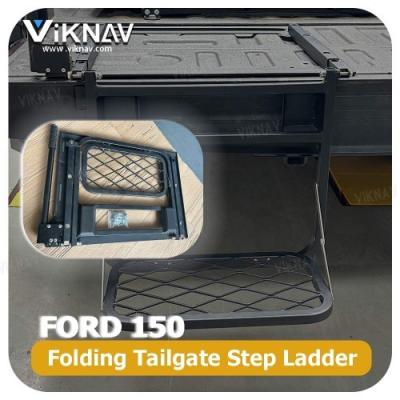 China Viknav Foldable Pickup Truck Tailgate Ladder with Grab Handle Heavy Duty Universal Folding Tailgate Step Ladder for sale