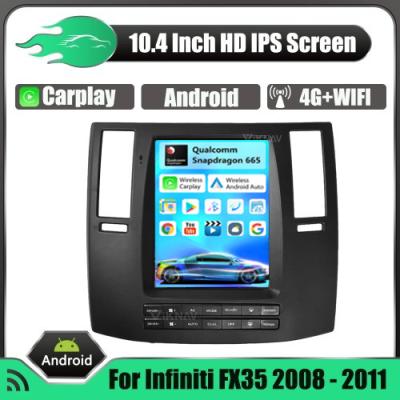 Cina 10.4 pollici Car Stereo Autoradio GPS Navigation For Infiniti FX35 2008-2011 Multimedia Video Radio Player schermo HD in vendita