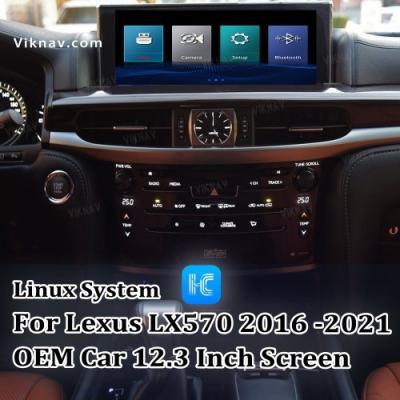 China Viknav Fit For Original Car 12.3 Inch Screen Linux System For Lexus LX570 2016-2021 Wireless Apple CarPlay Android Auto for sale