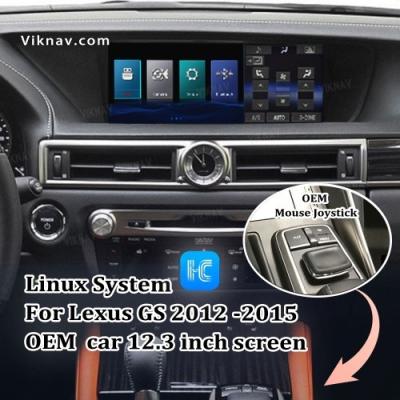 中国 Viknav Linux System For Lexus GS 2012 -2015 ワイヤレス Apple CarPlay Android Auto オリジナルカーのみをサポートする 12.3 インチ スクリーン 販売のため