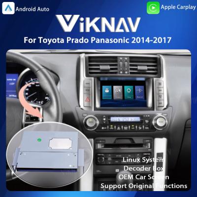 Chine Système Viknav Linux OEM voiture pour Toyota Prado Panasonic 2014-2017 Boîte de décodeur de mise à niveau Multimedia sans fil à vendre