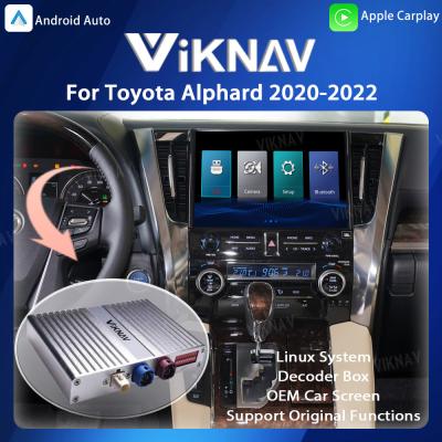 Китай Viknav Linux System For Toyota Alphard 2020-2022 Беспроводная Apple CarPlay Android Auto Поддержка только оригинального экрана автомобиля продается