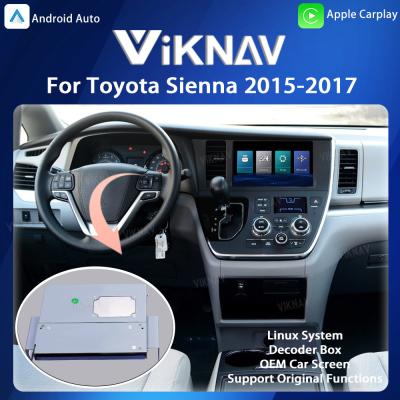 China Viknav Linux System For Toyota Sienna 2015-2017 Decoder Box Wireless Apple CarPlay Android Auto Only Support Original Ca for sale