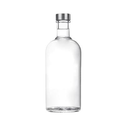 China New Style 200ml 500ml Clear Round Personal Care Empty Flint Wine Liquor Wine Whiskey Vodka Tequila Glass Bottle With Screw Lid for sale