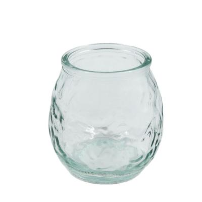 China 200ml Normal Ball Shape Customized Candle Empty Vessel Luxury Scented Clear Glass Jar Candle for sale