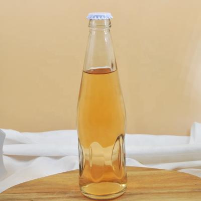 China Soda Free Samples 250m / Healthy Clear Glass Juice Bottles Glass Milk Bottle With Metal Lid Beverage Bottle for sale