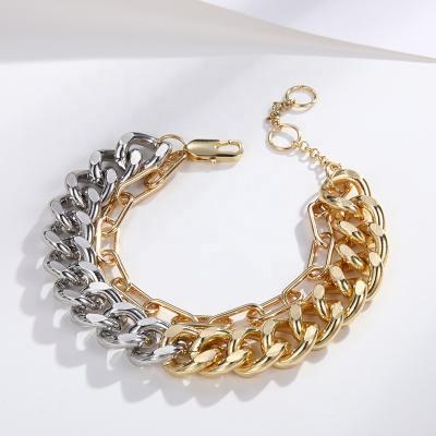 China Wholesale Hip Hop 2022 Chunky Chain Multi Plating Color Hiphop Colorful Vintage Metal Large O Link Endless Chain for sale