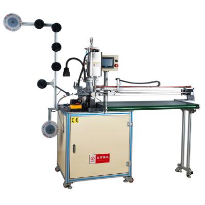 China Automatic Nylon Zipper Open End Zipper Cutting Machine Wirh Ultrasonic Nylon Robot Arm for sale