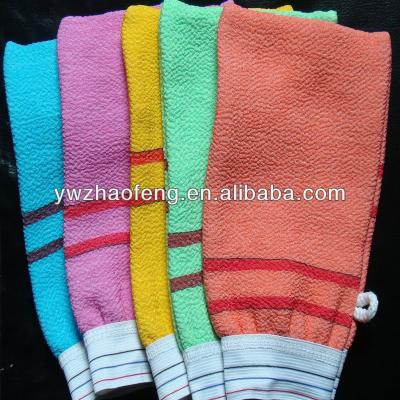 China Viscose With Cotton Cheapest Magic Peeling Glove Hammam Scrub Glove To Algeria for sale