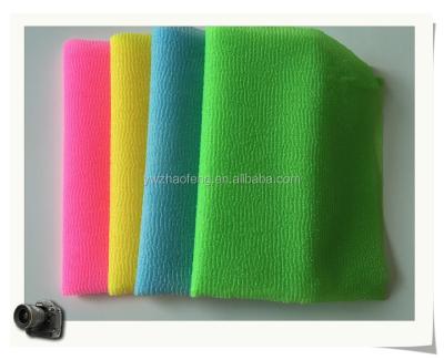 China EXFOLIATE factory new exfoliating nylon wash cloth bath towel fabric directly for sale