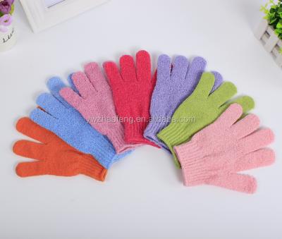 China EXFOLIATING Nylon Magic Peeling Glove Exfoliating Body Scrub Glove for sale