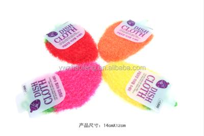 China Sustainable Hand Crochet Korea Yarn Square Dish Wash Fabric Scrubber for sale