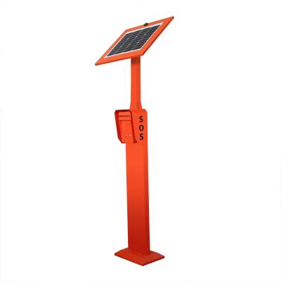 Chine Cabine téléphonique d'appel téléphonique actionnée solaire de secours de bord de la route de route IP67 avec le panneau solaire à vendre