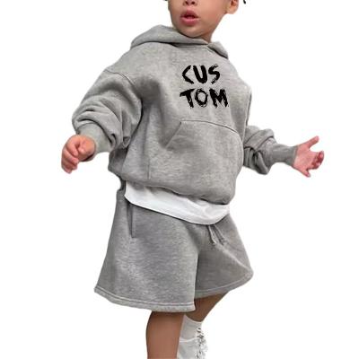 China Casual Oem Custom Toddler Boys Clothing Sets 3-4 Years Fleece Casual Unisex Sweatsuit Boys Tracksuit Set for sale