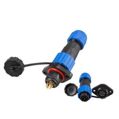 China Power Tending Hot Dad Mum Flange 4P 5A Industry Products SP13 SD13 Circular Male Female Waterproof Power Plug Connector for sale