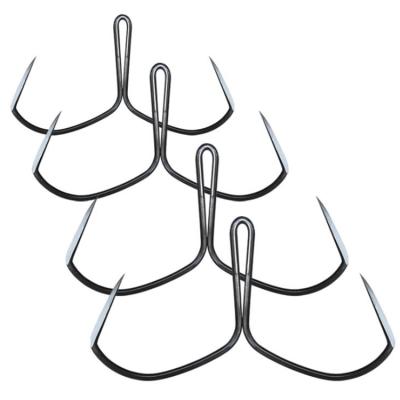 China High Quality High Carbon Steel Treble Anchor Durable Hot Sale New Fishing Tackle LRRLLK Black Hooks For Outdoor Hook for sale