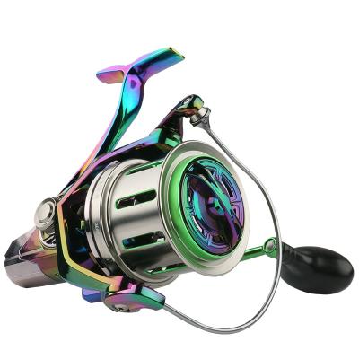 China New Style Aluminum Alloy All Metal Sea Fishing Reel CC8000/12000 Gear Ratio 4.8:1 Wheel Iron Colorful Anti Seawater Fishing Reel for sale