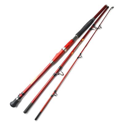 China New Portable Wholesale Price 3 Section Size LRRLLK Telescopic Fishing Rod For Ocean Rock for sale