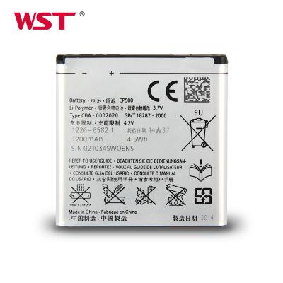 China WST Cell Phone Battery 4.5Wh 3.7v 1200mah Mobile Phone Battery For Sony EP500 for sale