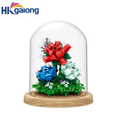 China Construction Toy New Ideas Flowers Building Blocks Flower Bricks DIY Home Decoration Toys For Girl Birthday Gift for sale