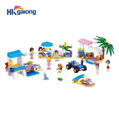 China DIY practice ZHEGAO summer resort magentic color building block building block toy for kids for sale