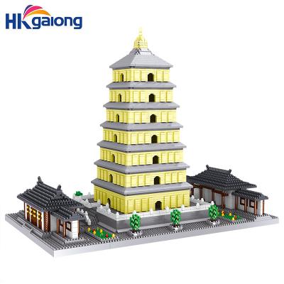 China DIY Practice Bigger Wild Goose Pagoda Brick Building Toy Set 4925pcs Mini Block for sale