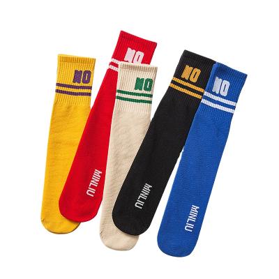 China OEM QUICK DRY custom logo cute girl young bangs cotton tube school funny teen socks for kids casual for sale