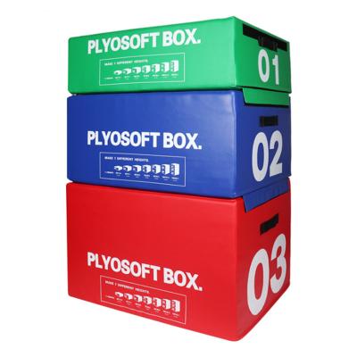 China PU leather multi function jumping box plyosoft adjustable gym gym jumping box with soft foam for sale