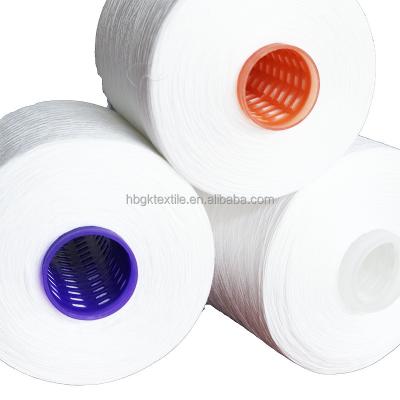 China White Paper Waterproof Bright Raw Cone Polyester Spun 402 Yarn for sale