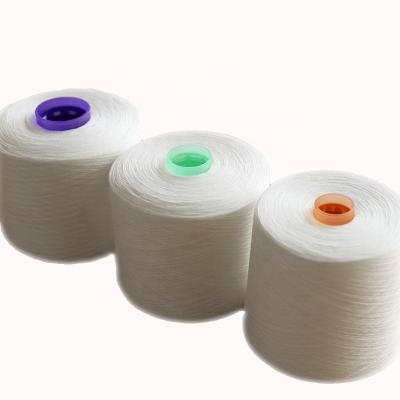 China Sewing Thread 100% Polyester Spun Yarn Hebei Polyester Raw White 60/2 Anti-Bacteria for sale