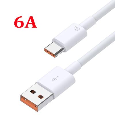 China Super Fast Charging Type-c MP3/MP4 Player Cable 6a Data Cable For iPhone Samsung Charging 66w Charger Cable for sale