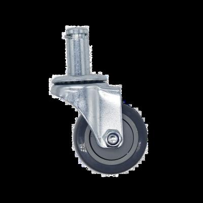 China Wholesale PIVOT 3 Inch Gray Medium Duty PVC Screw Stem Caster Wheel For Electronic Instruments for sale