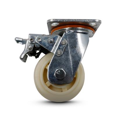 China Flat Trailer Factory Direct Sales General 4 Inch Locking Swivel Fixed Heavy Duty Industrial Casters Wheels for sale