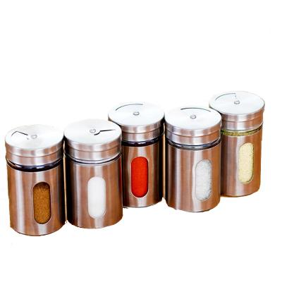 China Transparent 3oz Glass Condiment Jars with Adjustable Flow Top LHKS006 zu verkaufen