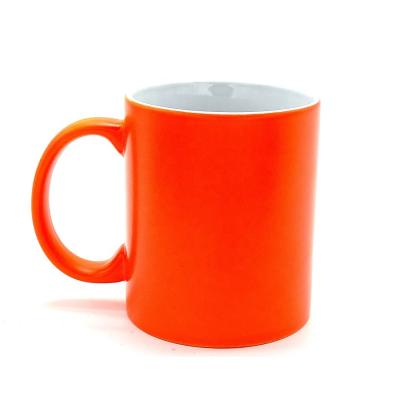 China Rustic Orange Red Holland 11oz Ceramic Mugs Two Tone Set of 4 Hotsale zu verkaufen