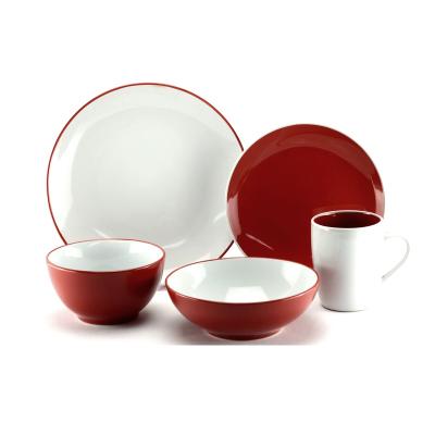 China Luxurious Stoneware Dish Set 16Piece On-glazed All-Season LHDST005 zu verkaufen