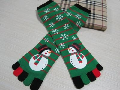 China Christmas decoration ornaments gifts,Christmas tree  stockings, five fingers socks, animated cartoon style for sale