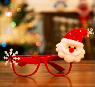 China Christmas decorations adult children toy Santa snowman antlers glasses frameless cartoon glasses frame for sale