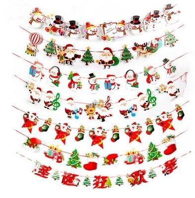 China Pull the rope of flag  colorful flag,Christmas decorations,The festive scene layout paper hanging flags for sale