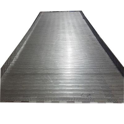 China Heat Resistant Perforated Chain Conveyor Belt Stainless Steel Chain Plate Conveyor Belt With Baffle for sale