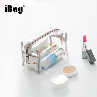 China Simple Cosmetic Portable Toiletry Bag Pouch Clear PVC Style Transparent Waterproof Hot Selling Bag for sale