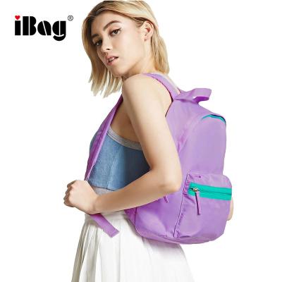 China Adjustable Padded Nylon Shoulder Straps Front Compartment Top Zip Closure Waterproof Contrast Trim Balance Backpack for sale