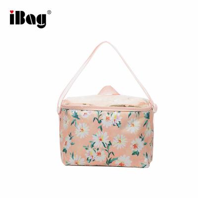 China Sequin Put Inside Por Promotional Table Pattern Flower Organ Sun Polyester Custom Beach Cooler Bag With Sequin Inside for sale