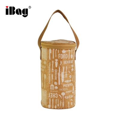 China Brown Lunch Bag Designer Cooler Bottle Insulated Milk Lunch Waterproof Paper Bag Insulated Lunch Waterproof Picnic Cooler Bag For Women Ki for sale