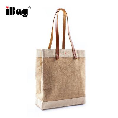 China Natural Gold Burlap Tote Bag Jute Eco Jute Jute Fiber Tote Bag Wholesale Durable 100% Jute for sale