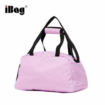 China ENGLAND STYLE Pale Pink Gymnastics Medium Duffel Bag Lady Gym Bags Training Tote Bag With Shoulder Strap for sale