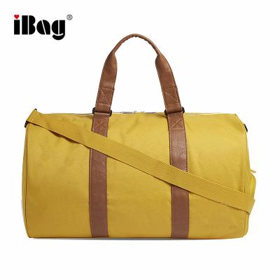 China Good Quality Large Duffle Bag Khaki Nylon Waterproof Weekender Overnight Bag for sale