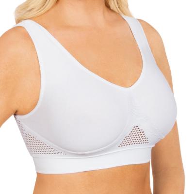 China New Design Viable Women's Cavity Breathable Underwear Double Layer Mesh Air Bra for sale