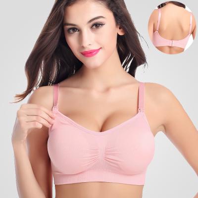 China S-XXL Full Cup Antibacterial Bralette Seamless Maternity Nursing Bras With Supplements And Extra Bra Clips for sale